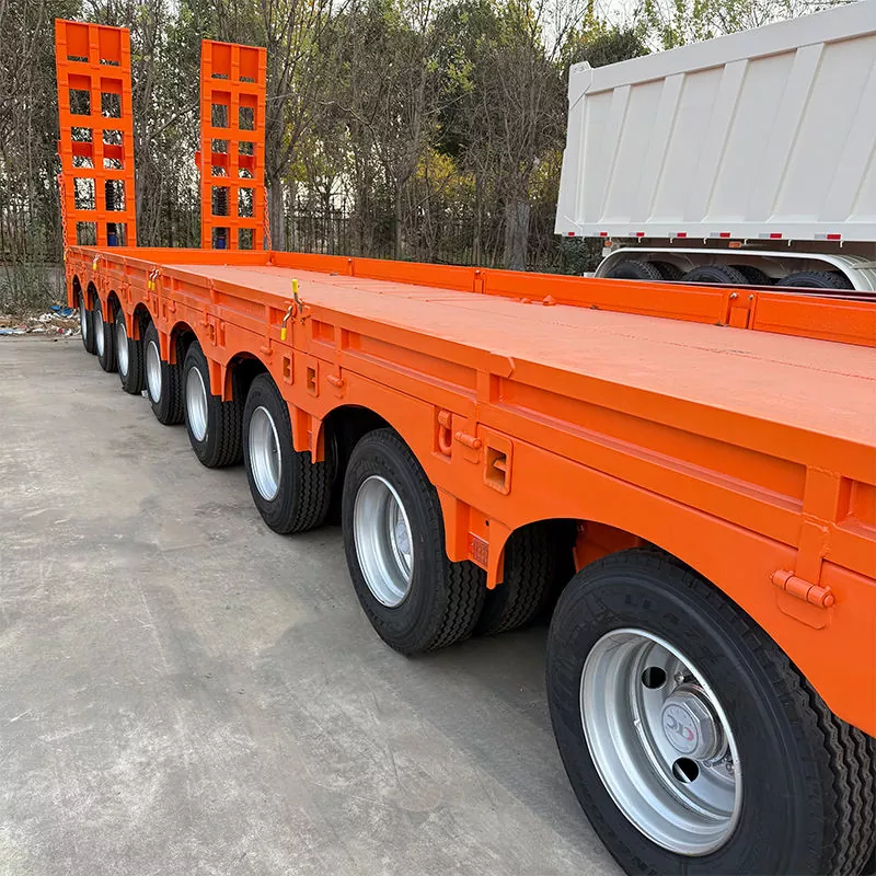 10-axlad fleraxlig hydraulisk semitrailer för tunga drag