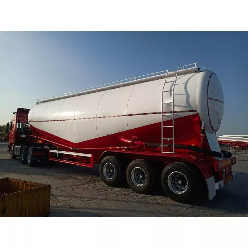 Horisontell pulvertank semitrailer