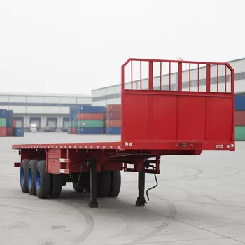 Straight-beam flak semitrailer