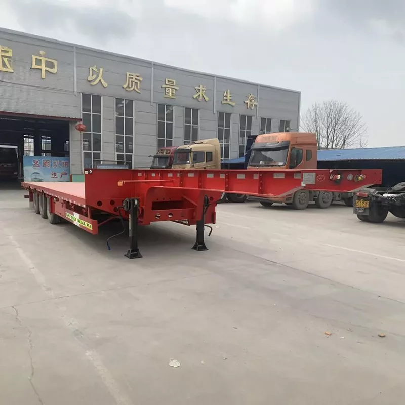 Bredd svanhals flak semitrailer